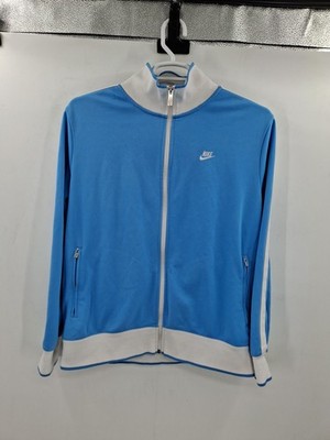 NIKE Sportswear Mens XL UNC Blue Full Zip Track Jacket Swoosh Vintage Y2K