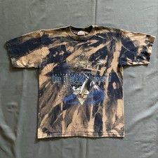 Vtg 2000s Smithsonian Air & Space Museum T Shirt Adult Small Blue Acid Wash Dye