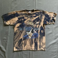 Vtg 2000s Smithsonian Air & Space Museum T Shirt Adult Small Blue Acid Wash Dye