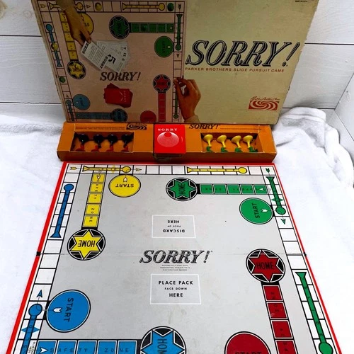 Parker Brothers Sorry Board Game Multi Good 1964 Vintage Classic Retro Nostalgia