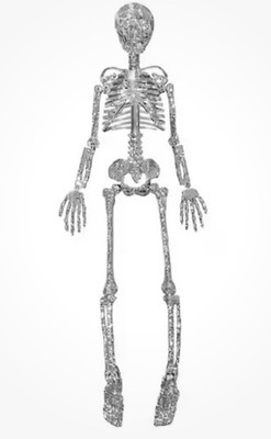 Ashland Halloween Disco Skeleton 3ft Spooky Glam Hanging Decoration NIB RARE!