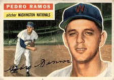 1956 Topps #49b Pedro Ramos : Gray Back