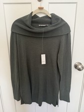 Women s Medium Green Loft Cowl Neck Sweater, NWT