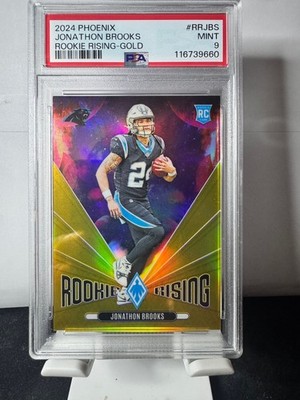 2024 Panini Phoenix Jonathon Brooks Rookie Rising Gold #/10 PSA 10