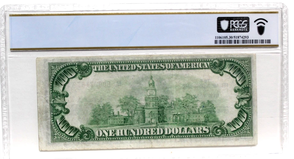 1929 $100 FRBN NEW YORK PCGS 30 VERY FINE NO COMMENTS NICE! - Image 2 of 4