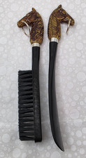 Vintage Horse Head Clothes Brush Shoe Horn Gift Set Novelty Vanity Set
