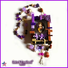 Vintage Assemblage Jewelry Charms Necklace Baroque Rococo Pendant Luxury Cameo