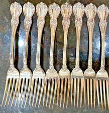 Towle Old Master Sterling Silver 8 Each Dinner Forks 7 3/4" NEW