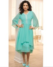 Sz 14 Midnight Velvet Blue Formal Wedding Church Allyson Ruffle Hem Jacket Dress