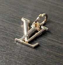 Designer LV Button Gold Zipper Pull Small 12mm