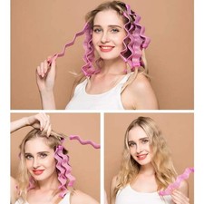 12-Pack Heatless Hair Curlers Soft Bendy Roller Rods for Waves Curls, No Hea