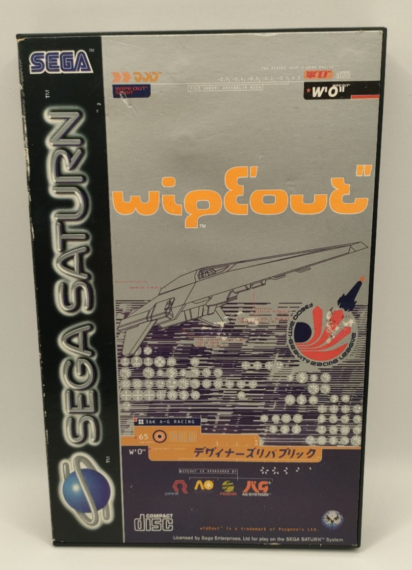 WipEout Sega Saturn PAL Complet Boîte Notice Jeu Fonctionnel État correct