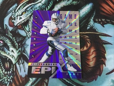 1998 Pinnacle Epix Game Purple Spokes Deion Sanders #E15 HOF. Dallas Cowboys