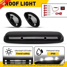 Smoked White Led Cab Roof Marker Running Lights For Chevy Gmc Sierra 2002-2007 Smoked White Led Cab Roof Marker Running Lights For Chevy Gmc Sierra 2002-2007