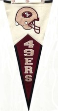 Vintage San Francisco 49ers Classic Wool Pennant Flag NFL Officially Licensed
