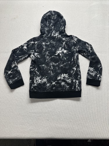 Nike Hoodie Black Foliage Boys Medium Black White Pullover - Picture 7 of 7