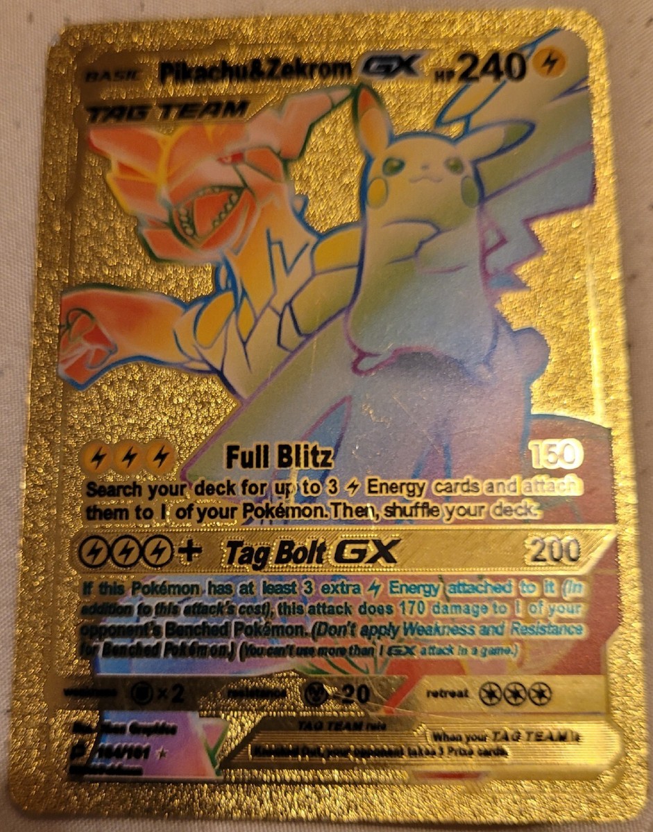 Pokémon Pikachu & Zekrom GX Team Up Rainbow Secret Rare GX Pokémon Pikachu & Zekrom GX Team Up Rainbow Secret Rare GX