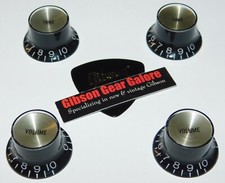 Les Paul Knobs Set Black Gold Top Hat SG Guitar Parts Custom ES Gibson Pick RD A