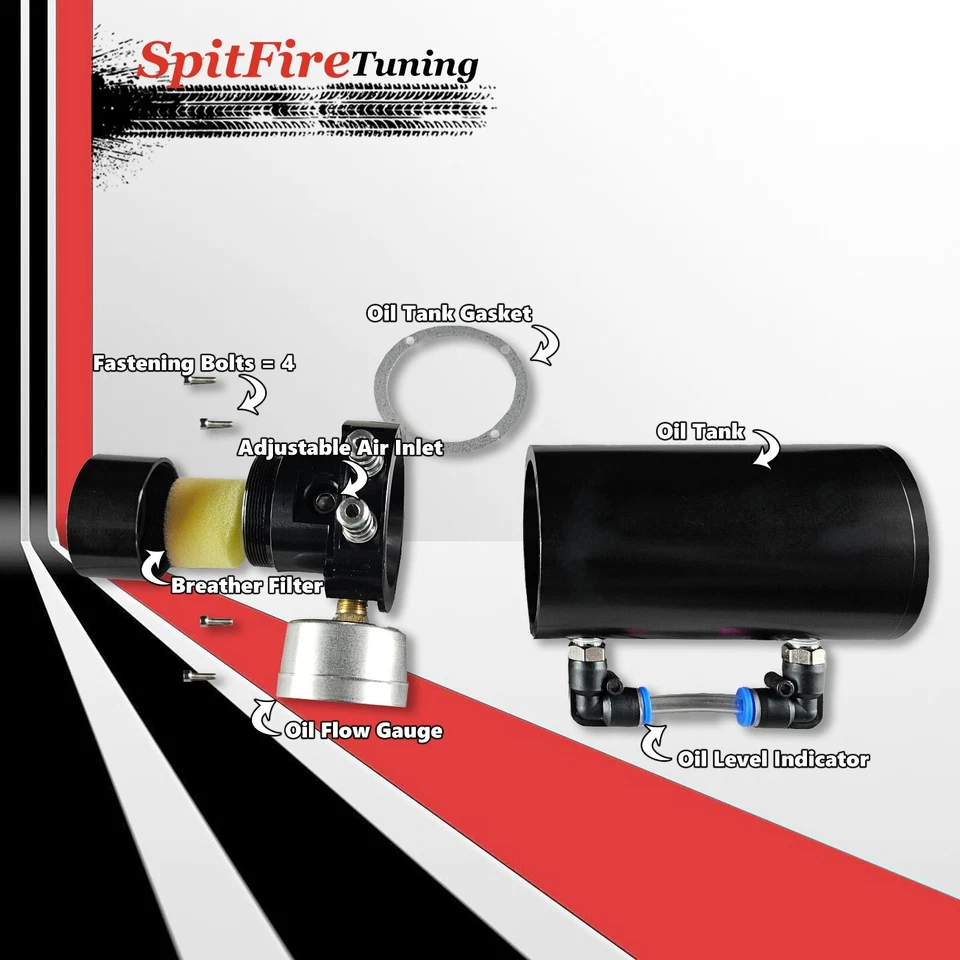 Respirador de tanque deflector depósito de aceite universal negro V2.0 para Jeep Foto 4 de 4