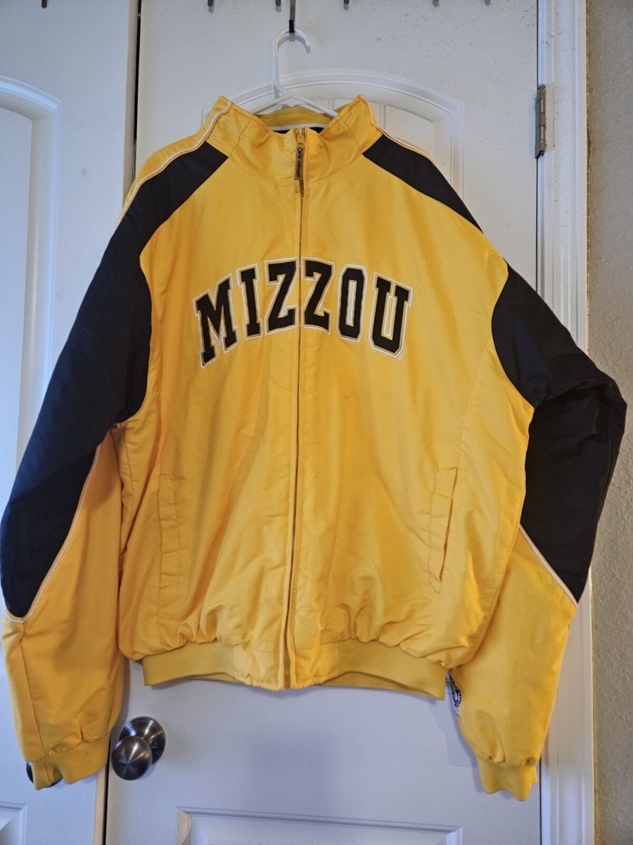 Mizzou Mens 2XL Black & Gold Full Zip Colosseum Athletics Coat