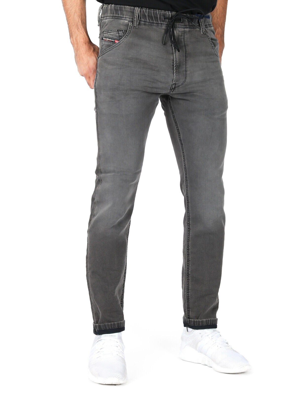 Diesel Mens Tapered Stretch Jogg Jeans Grey Gray Krooley 069SY | eBay