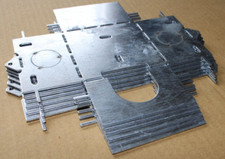 6 x Single Deep Flat Pack Electrical Metal Back Boxes