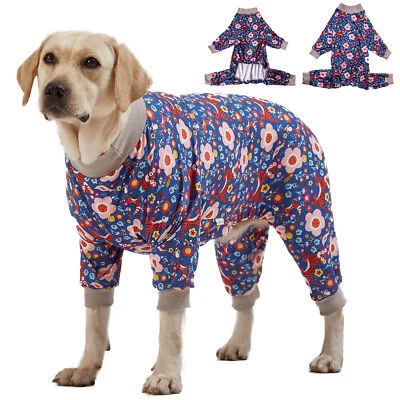 LovinPet Large Dog Pajamas For Male Dogs 65% Cotton Post Sugery Sleep Warm
