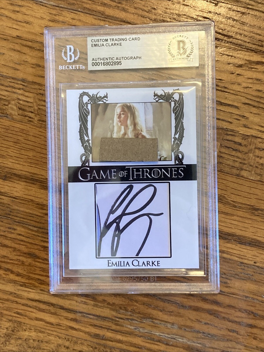 Emilia Clarke Autograph Trading Card Beckett Certified Game of