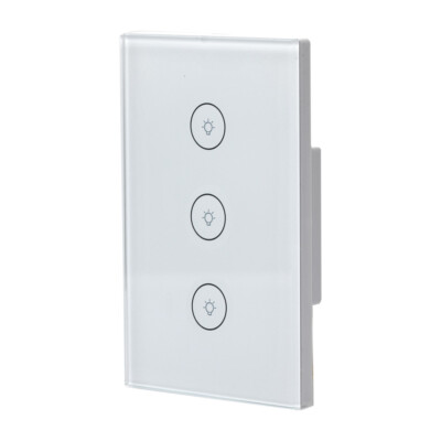 Wireless Smart Wall Touch Switch 3 Gang Light Switch WiFi Remote Control Switch