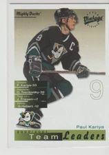 2001-02 UPPER DECK VINTAGE  TEAM  LEADERS   #  8    PAUL   KARIYA