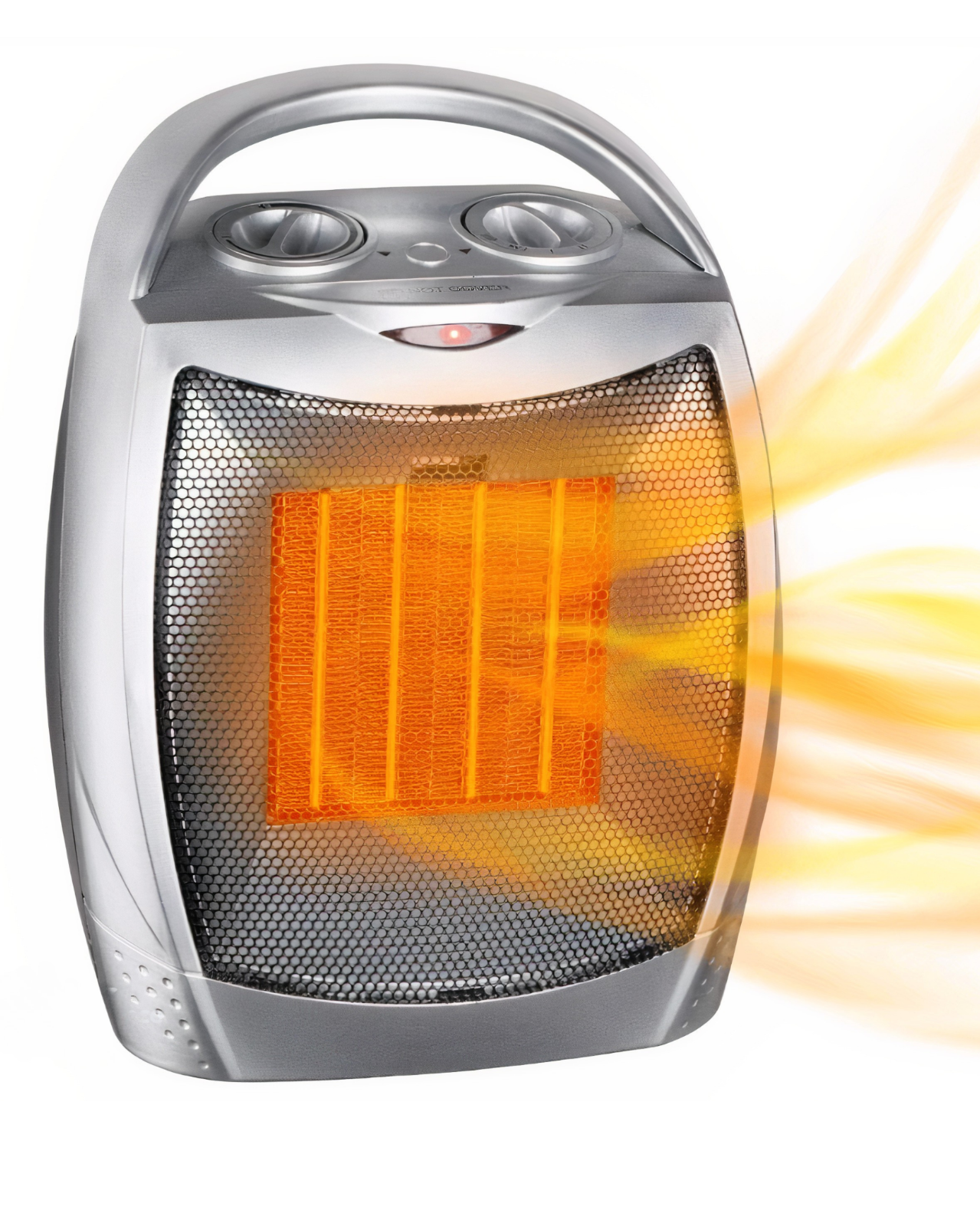 *Portable Electric Space Heater with Thermostat, 1500W/750W Safe Quiet Ceramic