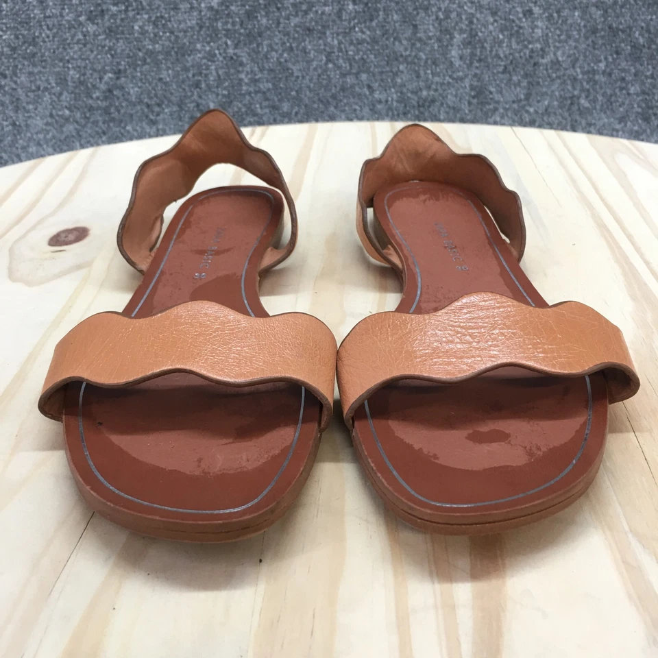 Sandalia Zara Mujer 36 Marrón Colección Básica Correa al Tobillo Sin Cordones Cuero Informal Foto 4 de 4