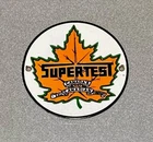 VINTAGE SUPER TEST SUPERTEST PORCELAIN SIGN CAR GAS OIL TRUCK MOTORCYCLE
