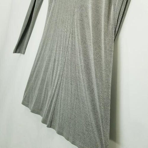 Flax by Jeanne Engelhart Dress Womens Small Gray Heathered Travel Knit Slinky - Picture 8 of 9