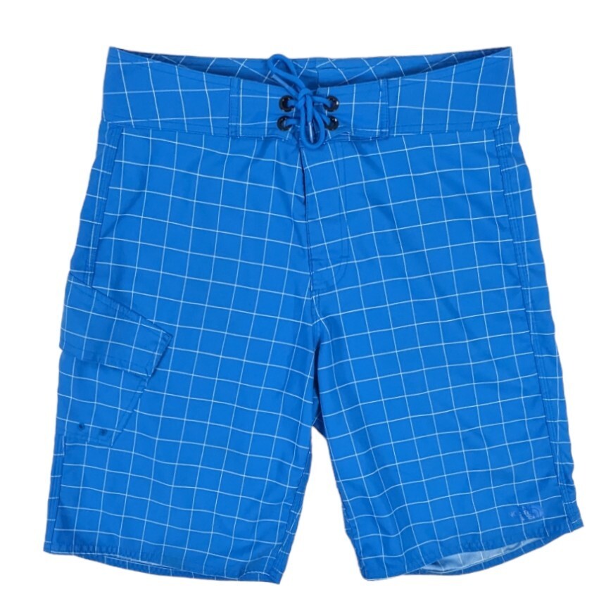 The North Face Men’s Size 30 Swimsuit Board Shorts Trunks Blue Plaid Beach  Swim