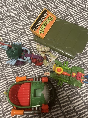 Vintage Lot Of 80s 90s TMNT Ninja Turtles Vehicles Playmates Party Wagon Taxi - Picture 7 of 9