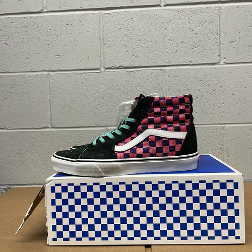 vans sk8 hi black and pink