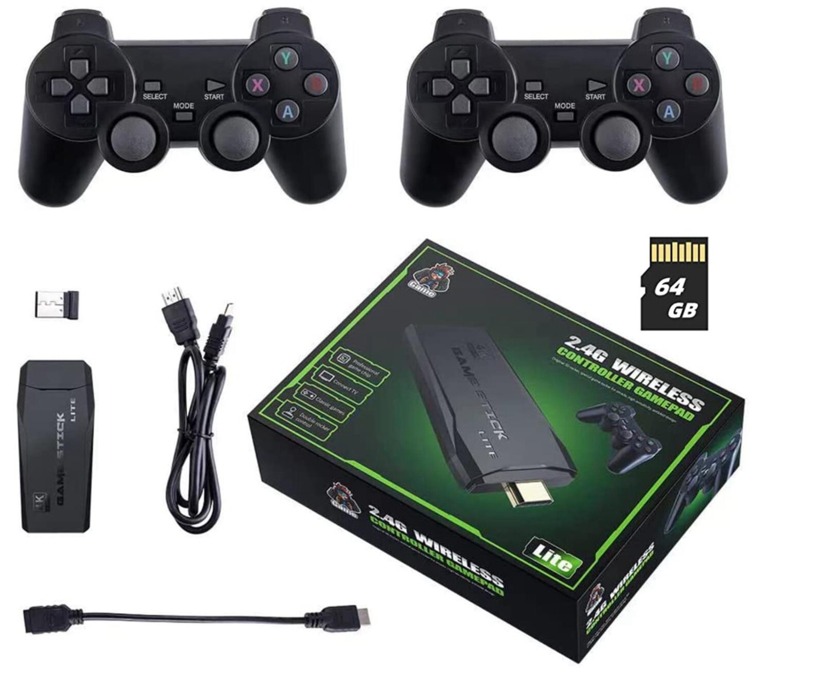 CONSOLE VIDEOGIOCO STICK GAME 64 GB  GIOCHI RETRO' VIDEOGIOCHI JOYSTICK