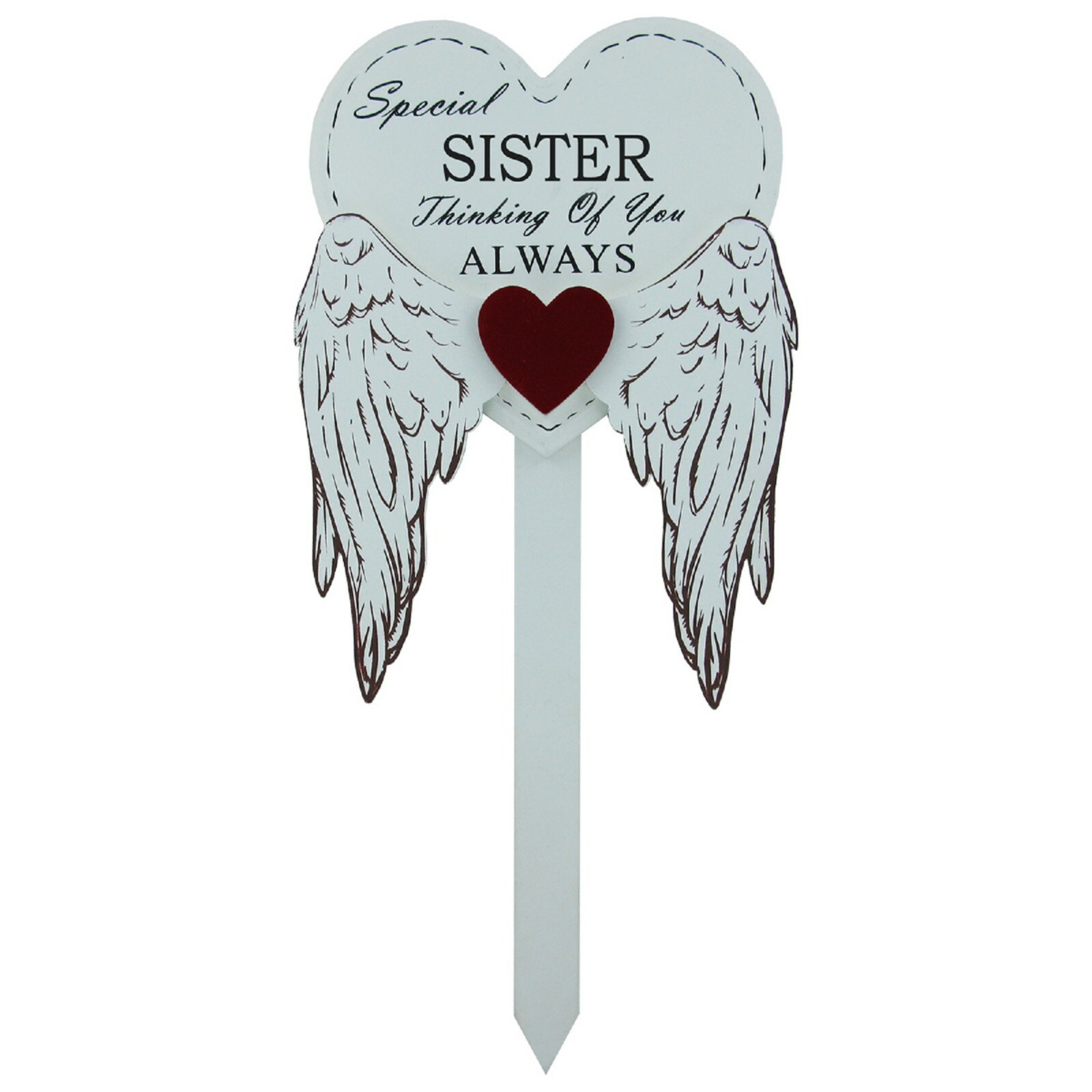 Special Sister Grave Stick Graveside Memorial Angel WIngs Tribute  Marker 76170