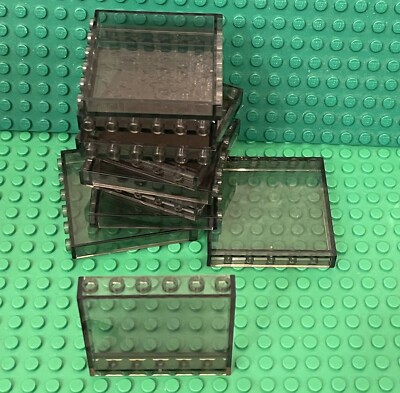 Lego 10 Pieces Trans-Black 1x6x5 Panel / Transparent Black / City