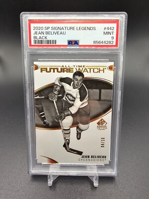 PSA 9 Jean Beliveau All Time Future Watch Black 04/10 - Jersey Number! SSP