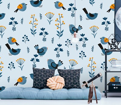 3D Yellow Bird ZHU4601 Wallpaper Wall Mural Removable Self-adhesive Zoe
