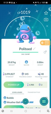 Pokemon Go Shiny Politoed