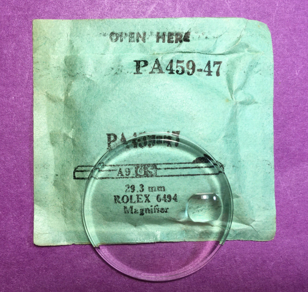 ROLEX 6494 MAGNIFIER ROUND PLASTIC WATCH CRYSTAL PA 459-47