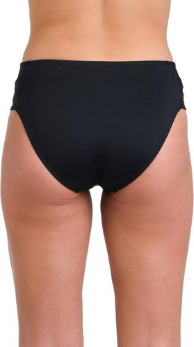 Island Goddess Mid-Waist Keyhole Bikini Bottom Black - Picture 6 of 8