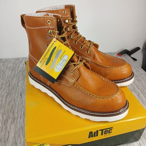 AdTec Herren 9238L 6" Mokassinnaht Arbeitsstiefel Herren Größe 13 M Braun Schuhe