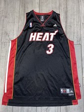 Dwyane Wade 3 Miami Heat Adidas Stitched Jersey Sz XL Used Black