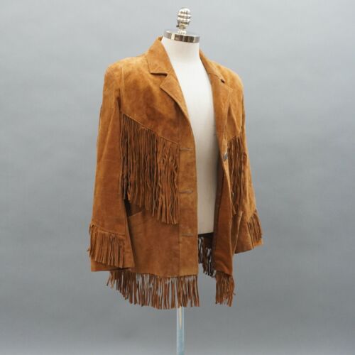 Pioneer Wear USA Suede Jacket Fringes Western Easy Rider 1.76AIO - Picture 1 of 7