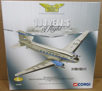 Corgi DC3 Klapperkop South African Airway Historic 100 Year Flight