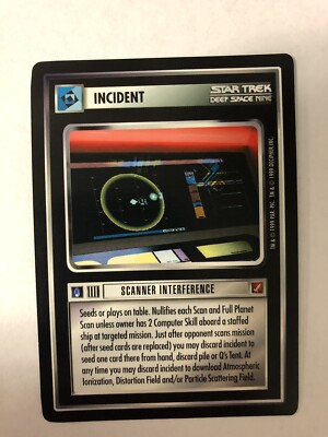 Star Trek CCG 1E Scanner Interference Uncommon   Blaze of Glory 1999
